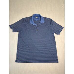 Greg Norman Shirt Men XL Play Dry‎ Short Sleeve Golf Polo Blue Black Shark